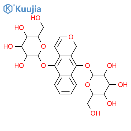 β-D-Glucopyranoside, 1H-naphtho[2,3-c]pyran-5,10-diyl bis- structure