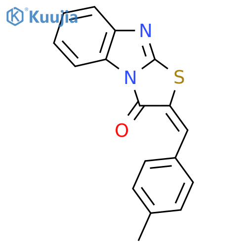 (2E)-2-(4-methylbenzylidene)[1,3]thiazolo[3,2-a]benzimidazol-3(2H)-one structure