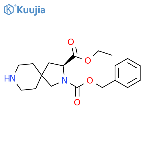 2-benzyl 3-ethyl (3S)-2,8-diazaspiro[4.5]decane-2,3-dicarboxylate structure