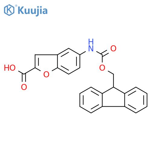 5-({(9H-fluoren-9-yl)methoxycarbonyl}amino)-1-benzofuran-2-carboxylic acid structure