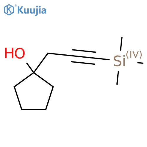 1-[3-(Trimethylsilyl)prop-2-yn-1-yl]cyclopentan-1-ol structure