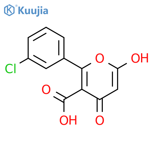 2H-Pyran-5-carboxylicacid, 6-(3-chlorophenyl)-4-hydroxy-2-oxo- structure