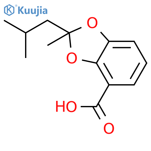 1,3-BENZODIOXOLE-4-CARBOXYLIC ACID, 2-METHYL-2-(2-METHYLPROPYL)- structure