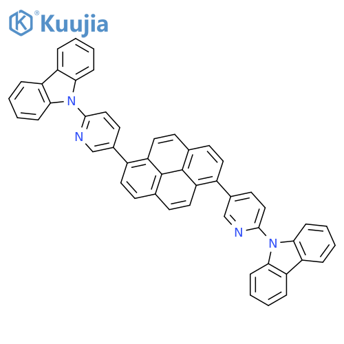 9H-Carbazole, 9,9'-(1,6-pyrenediyldi-5,2-pyridinediyl)bis- structure