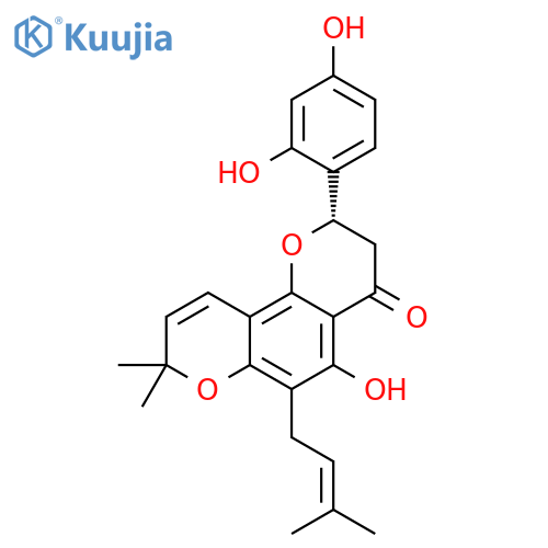 4H,8H-Benzo[1,2-b:3,4-b']dipyran-4-one,2-(2,4-dihydroxyphenyl)-2,3-dihydro-5-hydroxy-8,8-dimethyl-6-(3-methyl-2-butenyl)-,(2S)- (9CI) structure