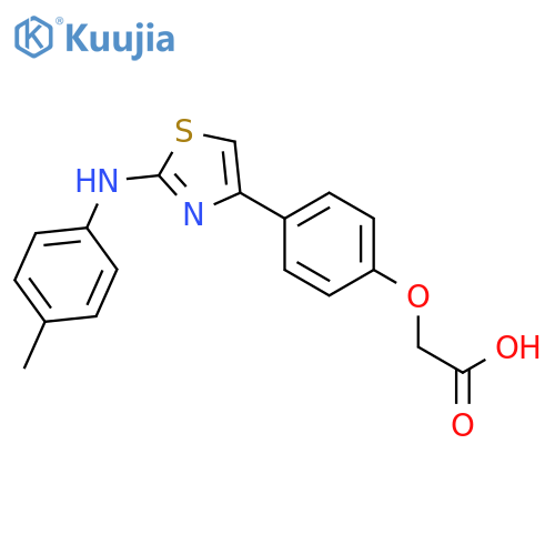 Acetic acid,2-[4-[2-[(4-methylphenyl)amino]-4-thiazolyl]phenoxy]- structure