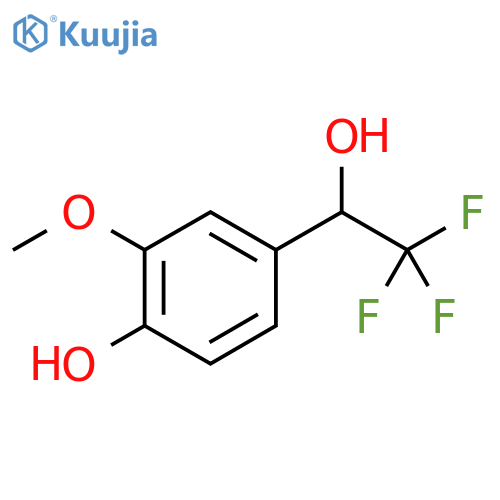2-methoxy-4-(2,2,2-trifluoro-1-hydroxyethyl)phenol structure