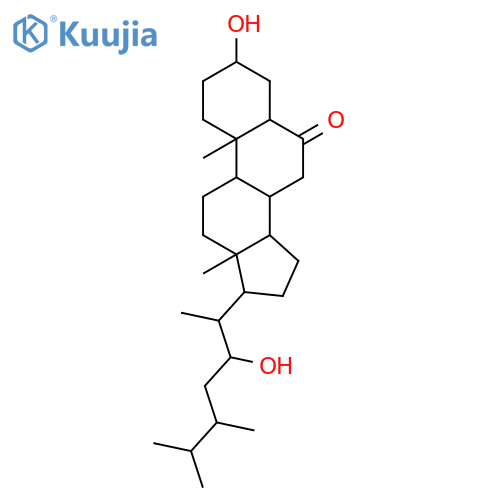 Ergostan-6-one,3,22-dihydroxy-, (3b,5a,22S,24R)- structure