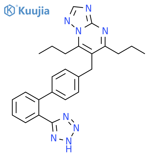 [1,2,4]Triazolo[1,5-a]pyrimidine,5,7-dipropyl-6-[[2'-(2H-tetrazol-5-yl)[1,1'-biphenyl]-4-yl]methyl]- structure