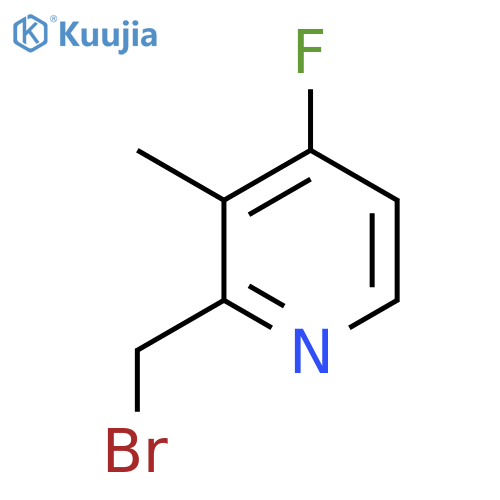 Pyridine, 2-(bromomethyl)-4-fluoro-3-methyl- structure
