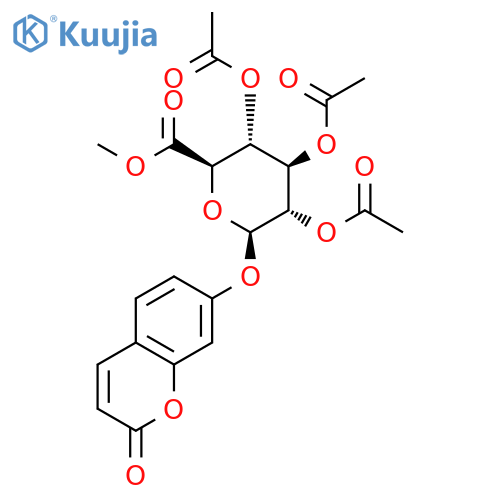 7-Hydroxy Coumarin 2,3,4-Tri-O-acetyl-β-D-glucuronide Methyl Ester structure