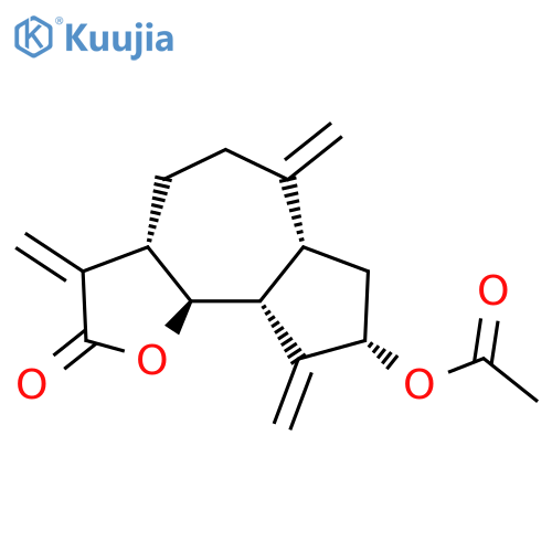 Azuleno[4,5-b]furan-2(3H)-one,8-(acetyloxy)decahydro-3,6,9-tris(methylene)-, (3aS,6aR,8S,9aR,9bS)- structure