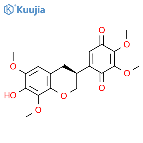 5-[(3S)-7-Hydroxy-6,8-dimethoxy-3,4-dihydro-2H-chromen-3-yl]-2,3-dimethoxycyclohexa-2,5-diene-1,4-dione structure