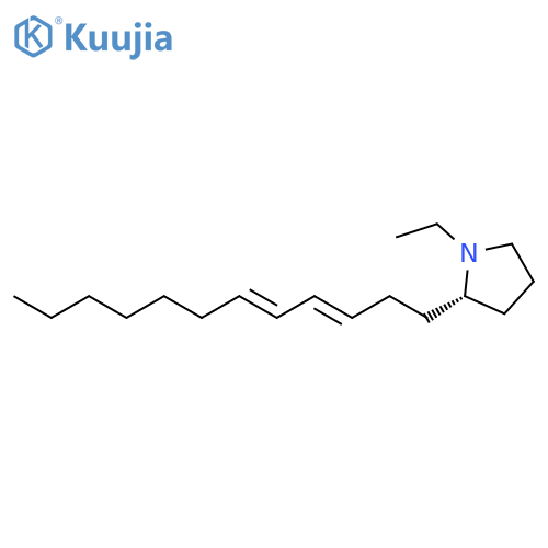 Pyrrolidine,2-(3E,5E)-3,5-dodecadien-1-yl-1-ethyl-, (2S)- structure