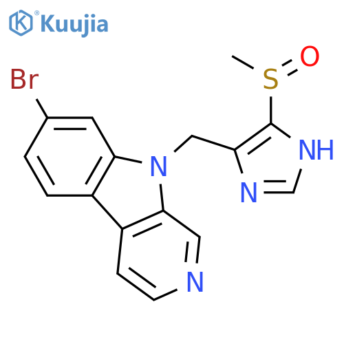 9H-Pyrido[3,4-b]indole, 7-bromo-9-[[5-(methylsulfinyl)-1H-imidazol-4-yl]methyl]- structure