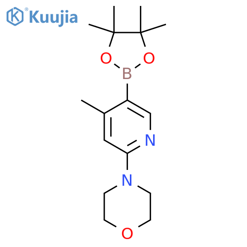 4-(4-Methyl-5-(4,4,5,5-tetramethyl-1,3,2-dioxaborolan-2-yl)pyridin-2-yl)morpholine structure