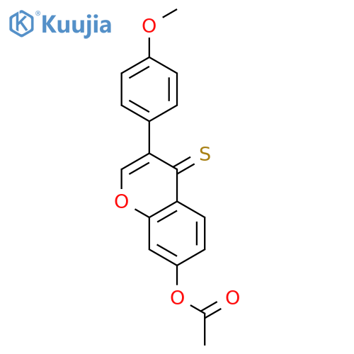 4H-1-Benzopyran-4-thione,7-(acetyloxy)-3-(4-methoxyphenyl)- structure
