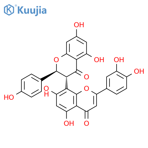 [3,8'-Bi-4H-1-benzopyran]-4,4'-dione,2'-(3,4-dihydroxyphenyl)-2,3-dihydro-5,5',7,7'-tetrahydroxy-2-(4-hydroxyphenyl)-,(2R,3S)- structure