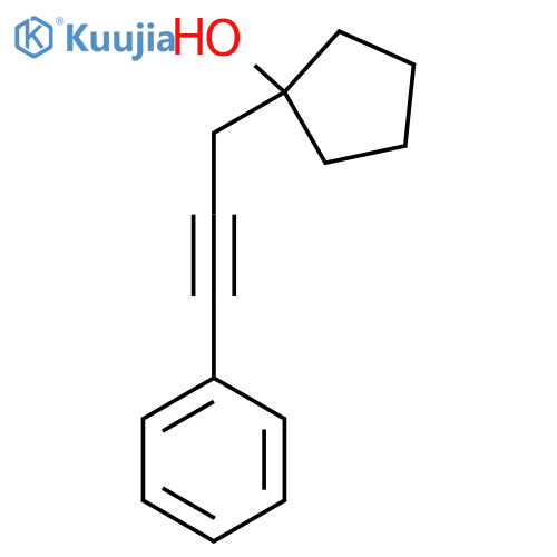 1-(3-Phenylprop-2-yn-1-yl)cyclopentan-1-ol structure