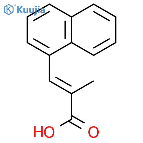 2-Propenoic acid, 2-methyl-3-(1-naphthalenyl)-, (2E)- structure