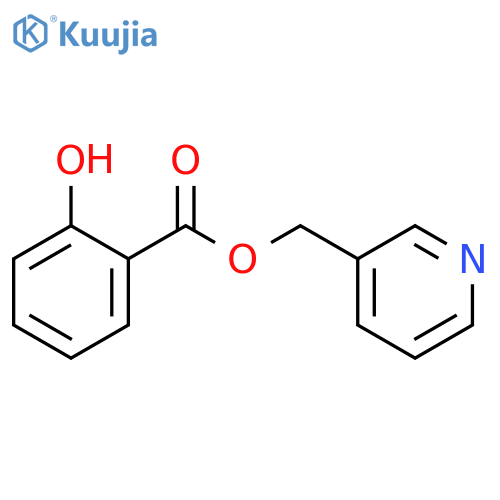Benzoic acid,2-hydroxy-, 3-pyridinylmethyl ester structure