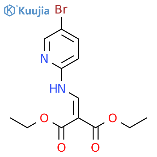 Diethyl 2-(((5-bromopyridin-2-yl)amino)methylene)malonate structure