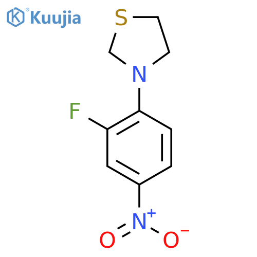 3-(2-Fluoro-4-nitrophenyl)thiazolidine structure