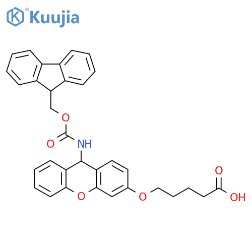 5-9-(9H-Fluoren-9-ylmethoxy)carbonylamino-9H-xanthen-3-yloxypentanoic Acid structure