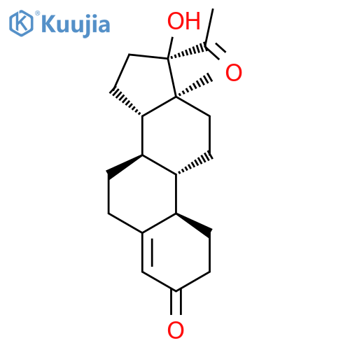 17a-Hydroxy-19-norpregn-4-ene-3,20-dione structure