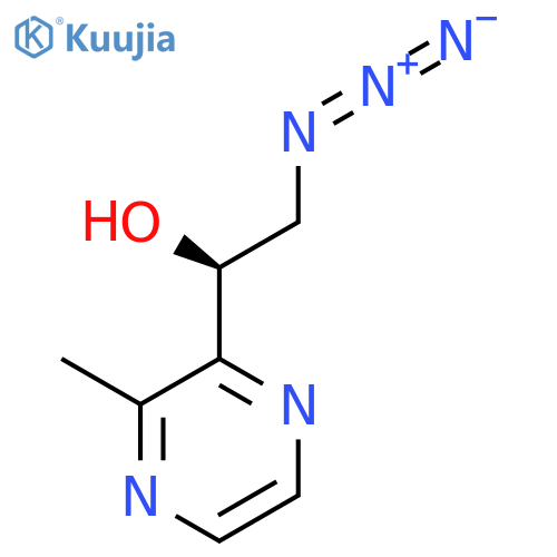 (1S)-2-azido-1-(3-methylpyrazin-2-yl)ethan-1-ol structure