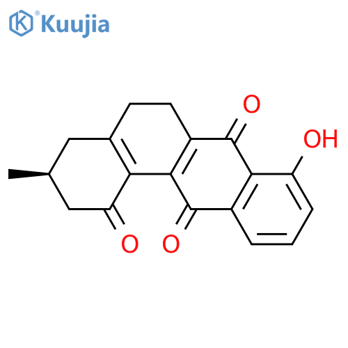 Benz[a]anthracene-1,7,12(2H)-trione,3,4,5,6-tetrahydro-8-hydroxy-3-methyl-, (3S)- structure