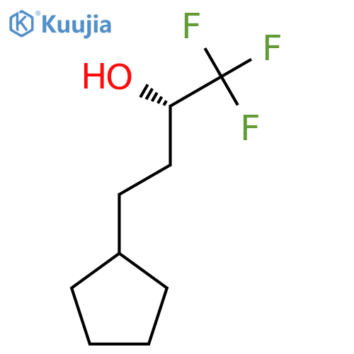 (2S)-4-cyclopentyl-1,1,1-trifluorobutan-2-ol structure