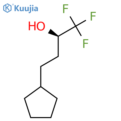 (2R)-4-cyclopentyl-1,1,1-trifluorobutan-2-ol structure