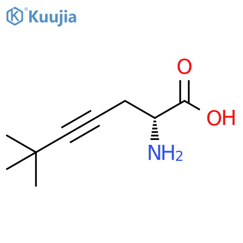 (2R)-2-amino-6,6-dimethylhept-4-ynoic acid structure