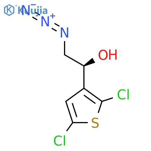(1S)-2-azido-1-(2,5-dichlorothiophen-3-yl)ethan-1-ol structure