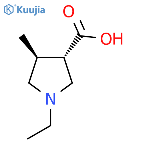 rac-(3R,4R)-1-ethyl-4-methylpyrrolidine-3-carboxylic acid structure