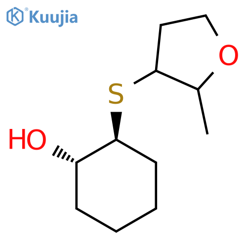 (1S,2S)-2-[(2-Methyloxolan-3-yl)sulfanyl]cyclohexan-1-ol structure