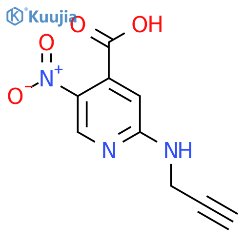 5-nitro-2-(prop-2-yn-1-yl)aminopyridine-4-carboxylic acid structure