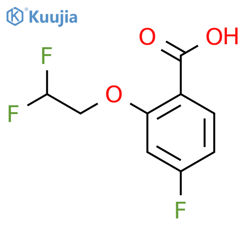 2-(2,2-Difluoroethoxy)-4-fluorobenzoic acid structure