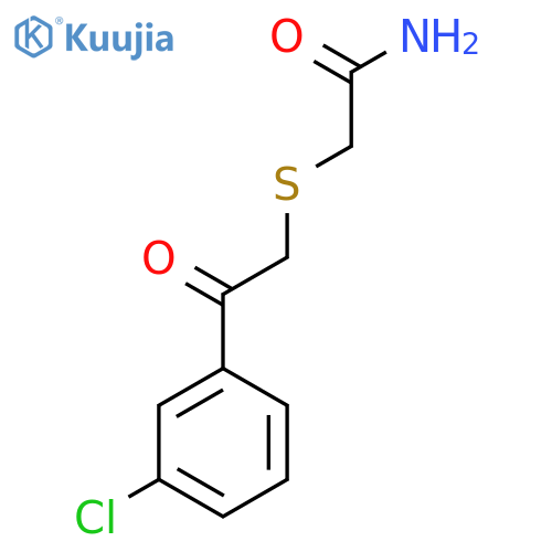 2-{[2-(3-Chlorophenyl)-2-oxoethyl]sulfanyl}acetamide structure