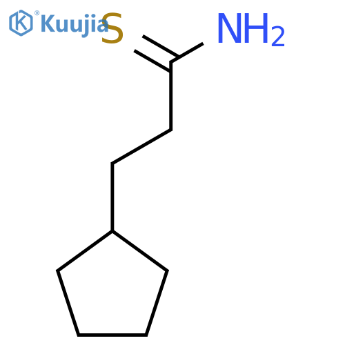 3-cyclopentylpropanethioamide structure
