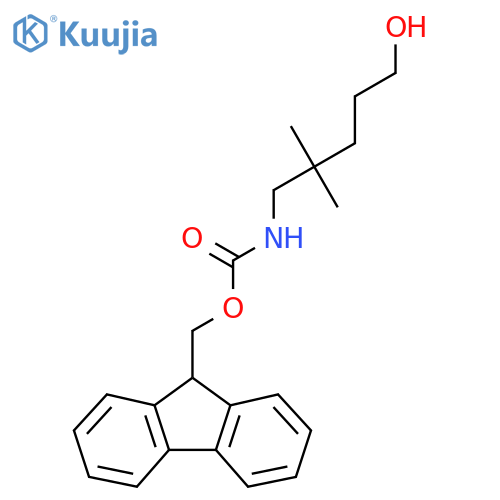 (9H-fluoren-9-yl)methyl N-(5-hydroxy-2,2-dimethylpentyl)carbamate structure