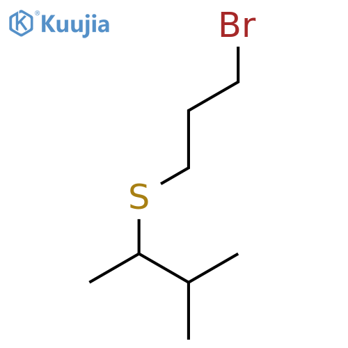 Butane, 2-[(3-bromopropyl)thio]-3-methyl-  structure