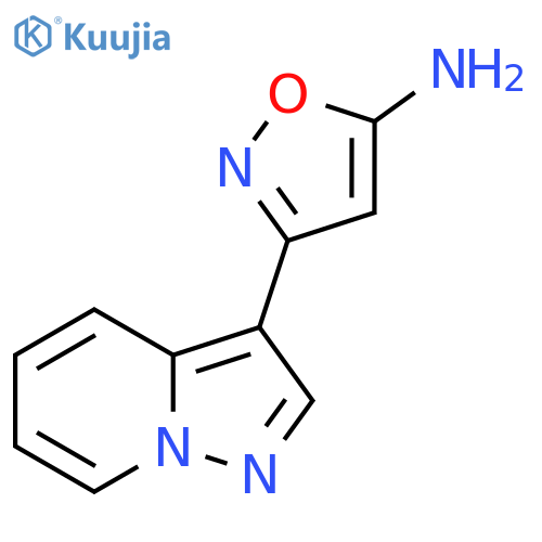 3-{pyrazolo1,5-apyridin-3-yl}-1,2-oxazol-5-amine structure