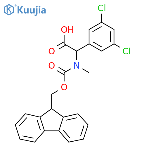 2-(3,5-dichlorophenyl)-2-({[(9H-fluoren-9-yl)methoxy]carbonyl}(methyl)amino)acetic acid structure