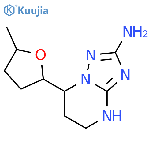 7-(5-methyloxolan-2-yl)-4H,5H,6H,7H-1,2,4triazolo1,5-apyrimidin-2-amine structure