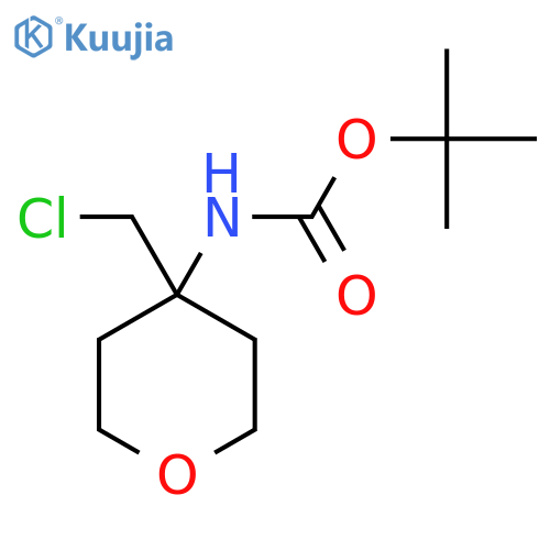 tert-butyl N-[4-(chloromethyl)oxan-4-yl]carbamate structure