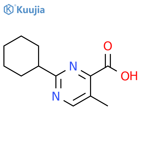2-cyclohexyl-5-methylpyrimidine-4-carboxylic acid structure