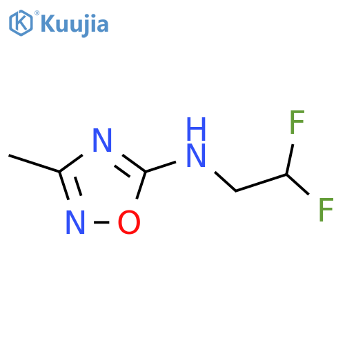 N-(2,2-Difluoroethyl)-3-methyl-1,2,4-oxadiazol-5-amine structure