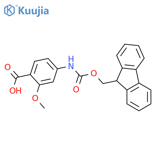 4-({[(9H-fluoren-9-yl)methoxy]carbonyl}amino)-2-methoxybenzoic acid structure